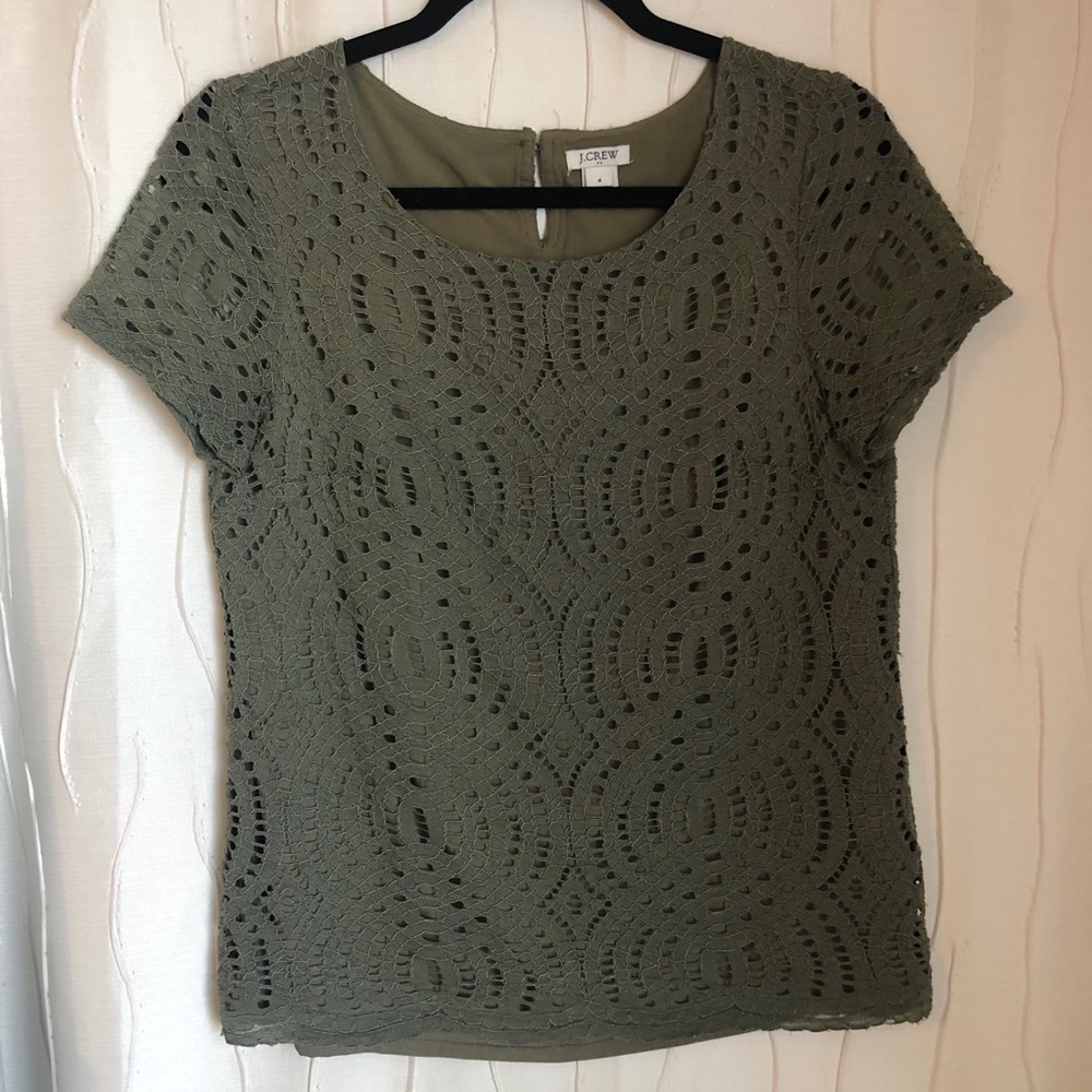 Lacy Olive Top